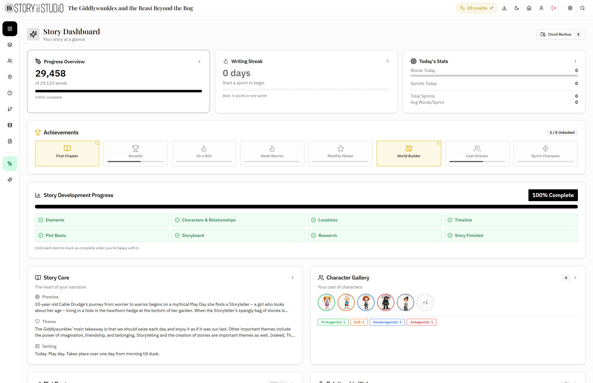 Story Dashboard