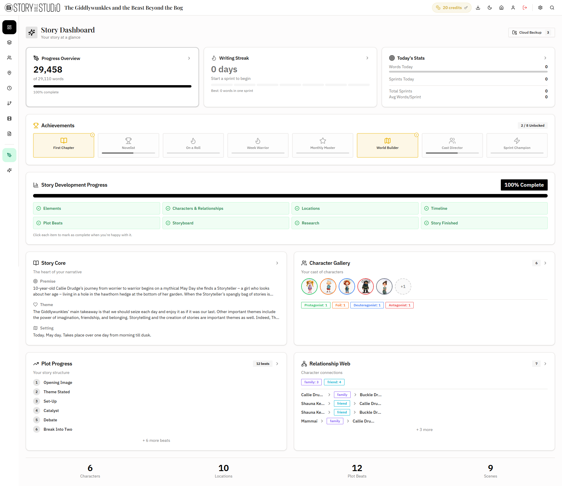 Story Dashboard